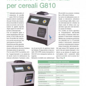 Capa de Release of G810 in Italy, grain moisture meter