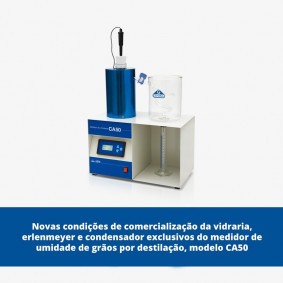 Capa de Novas condições de comercialização da vidraria do medidor de umidade, modelo CA50