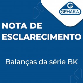 Capa de Nota de esclarecimento sobre modelos de balança da série BK