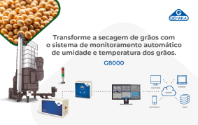 Capa de Transforme a Secagem de Grãos com o Sistema de monitoramento automático de umidade e temperatura dos grãos – G8000